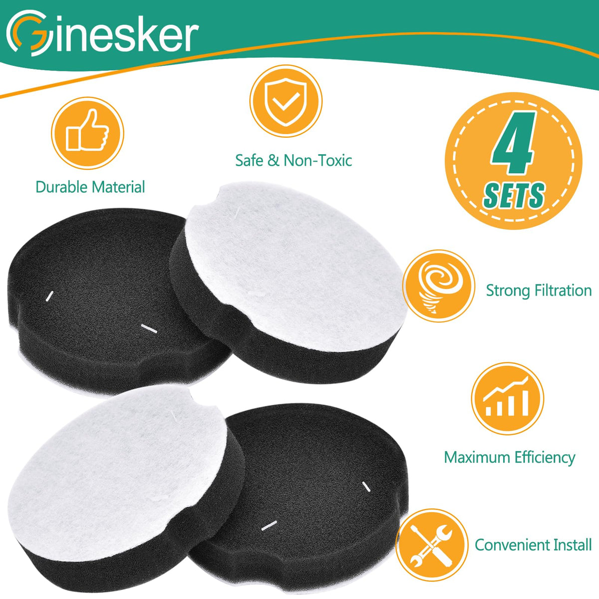 4 Pack Replacement Filters for Upright Vacuum Cleaner I419