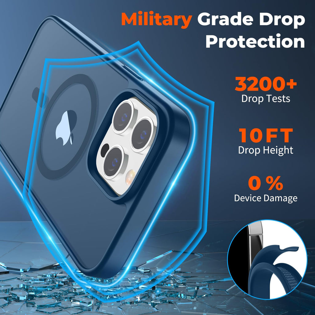 Magnetic iPhone 13 Pro Max Case Dark Blue S962