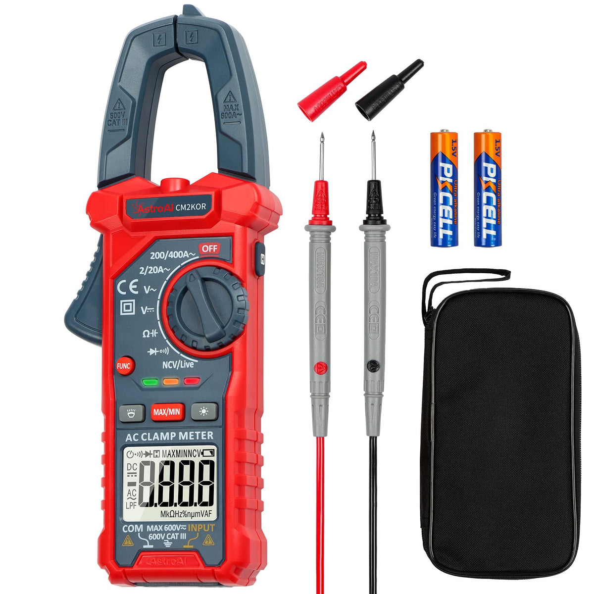 Digital Clamp Meter Multimeter 2000 Counts Auto-ranging B79256