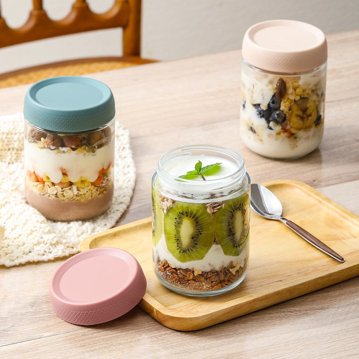 16oz Glass Jars with Airtight Lids S173