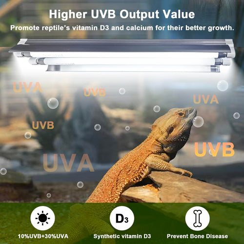 16 Watts 12 Inches T5 10.0 UVB Reptile Light Fixture P823