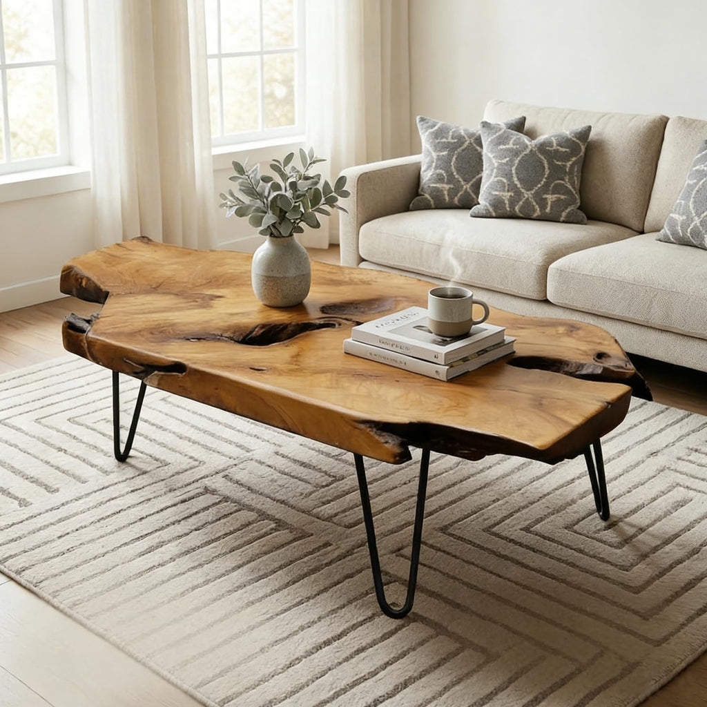 Live Edge Natural Wood Coffee Table D63653