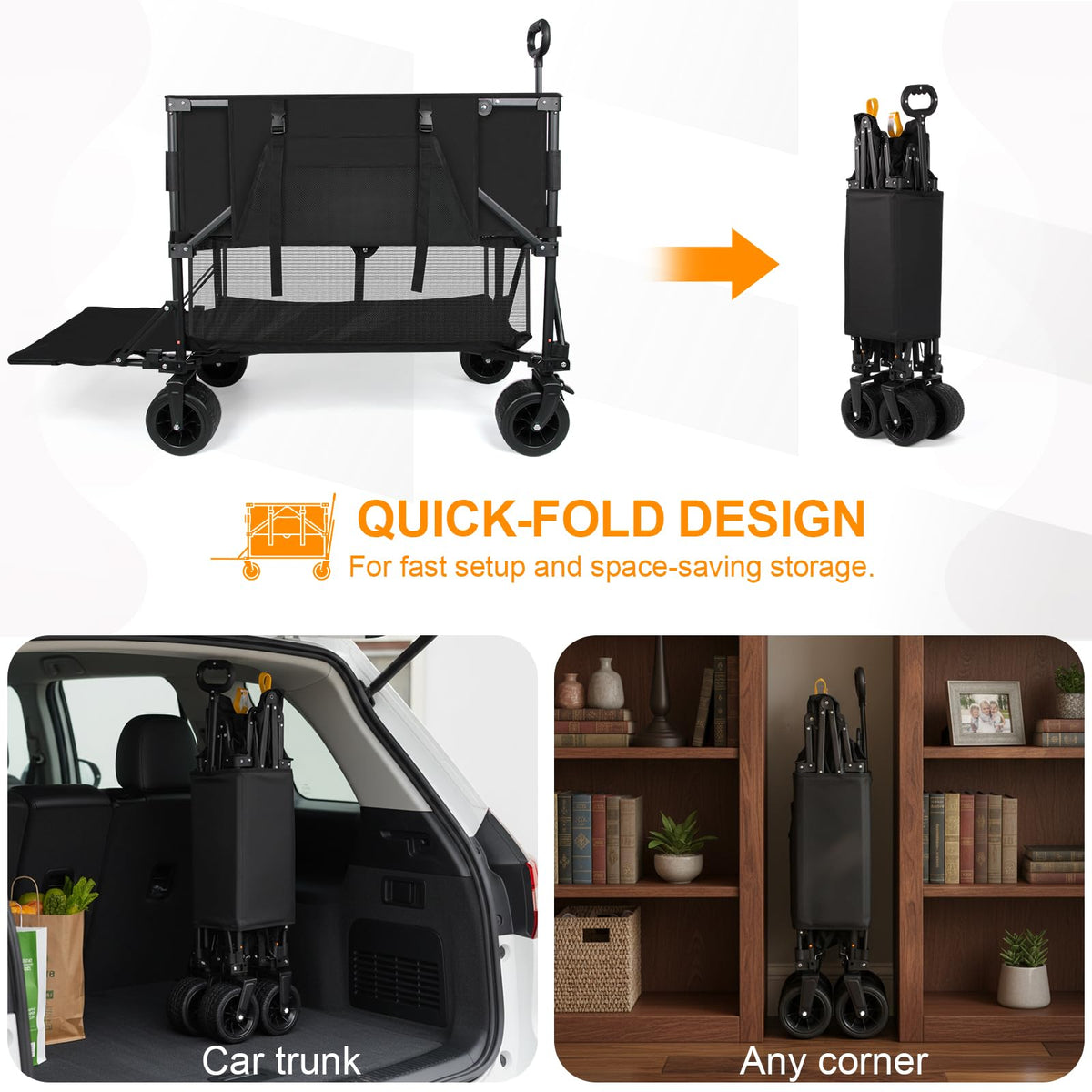Heavy Duty Collapsible Double Decker Wagon J4225