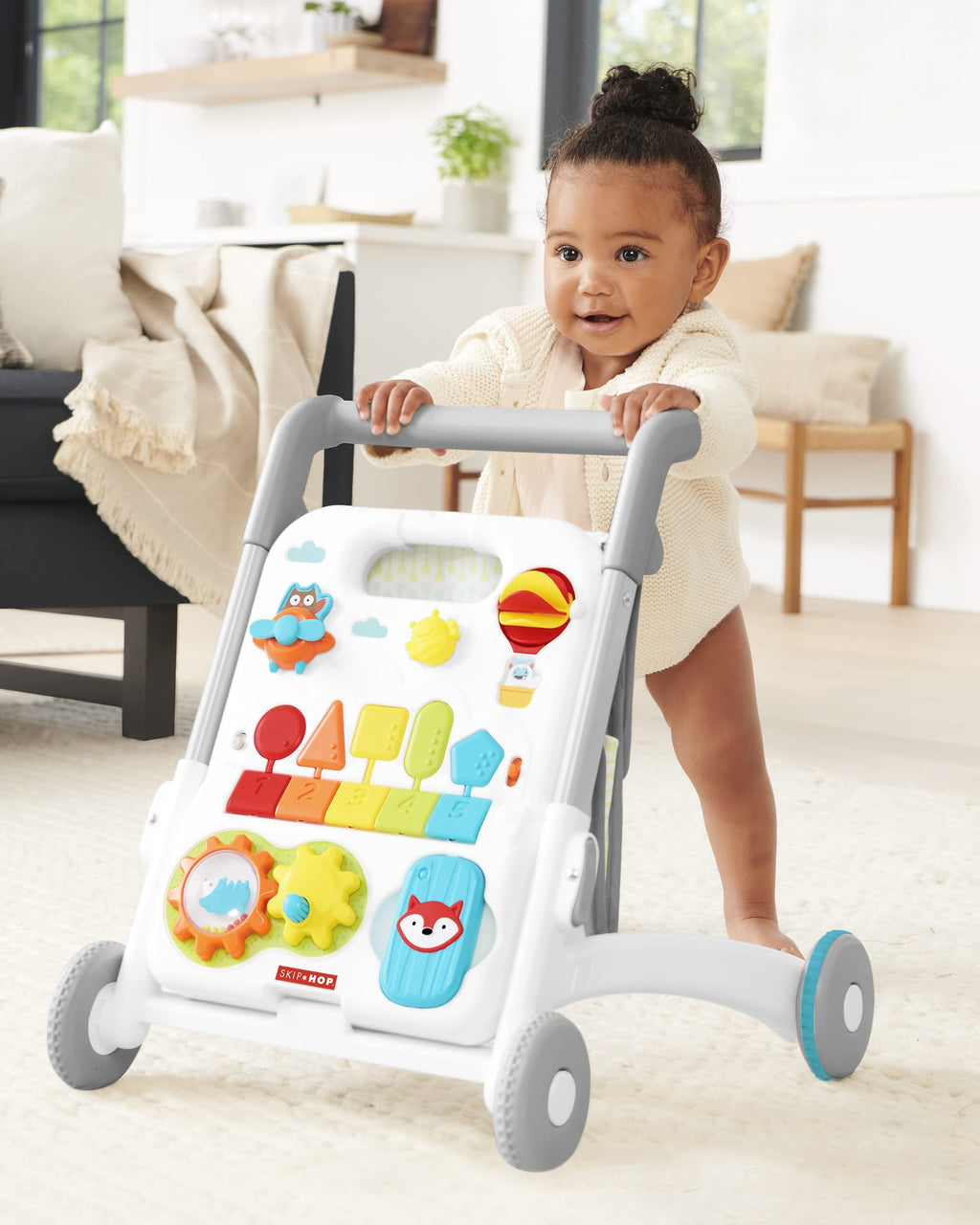 4-in-1 Sit to Stand Baby Walker with 40+ Activities I718824