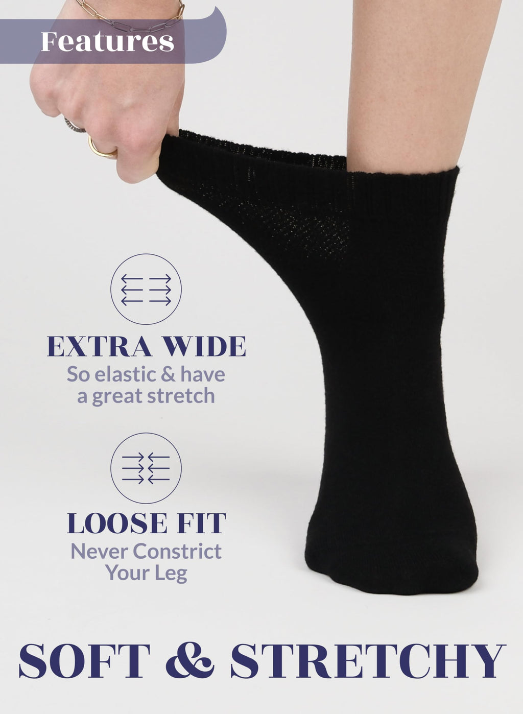Loose Fit Bamboo Ankle Socks W8629