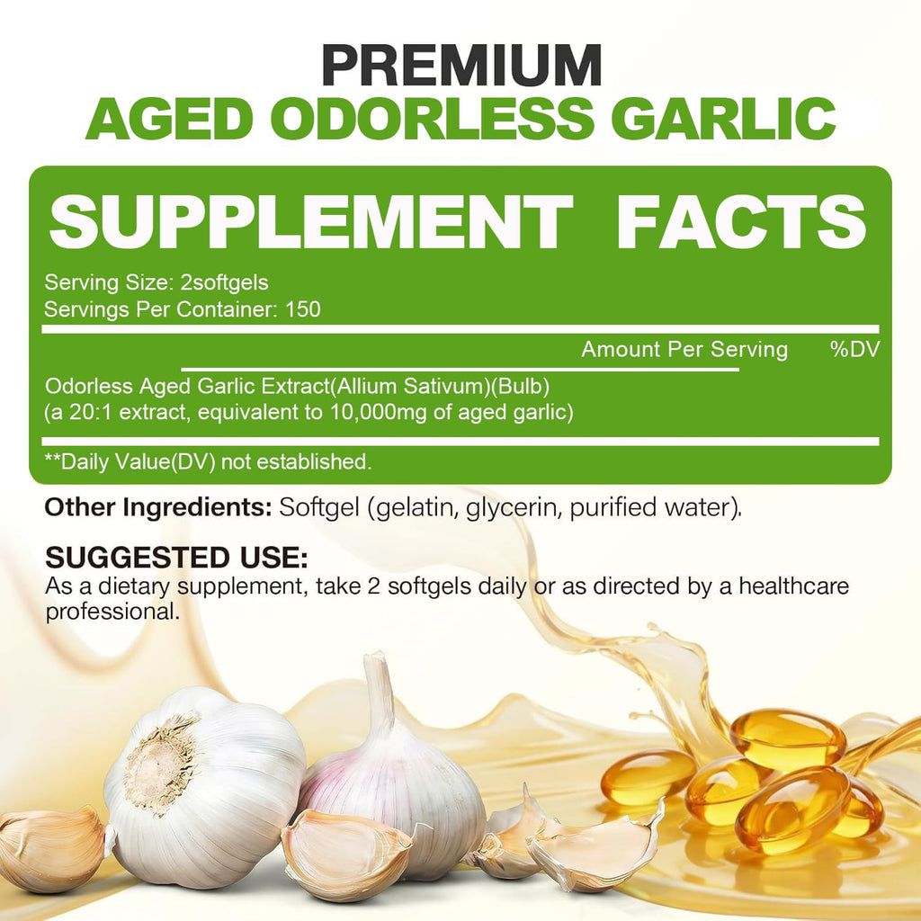 Aged Garlic Extract Capsules, 300 Softgels F58556