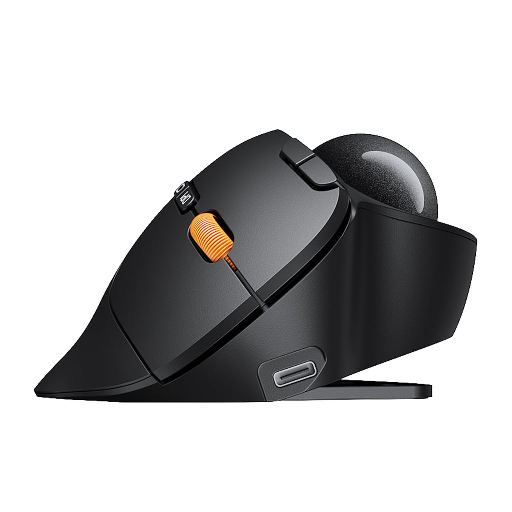 Wireless Trackball Mouse, Adjustable Angle, Gray S946556