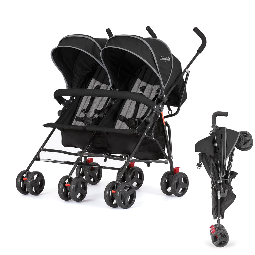 Black Twin Umbrella Toddler Stroller L251