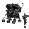 Black Twin Umbrella Toddler Stroller L251
