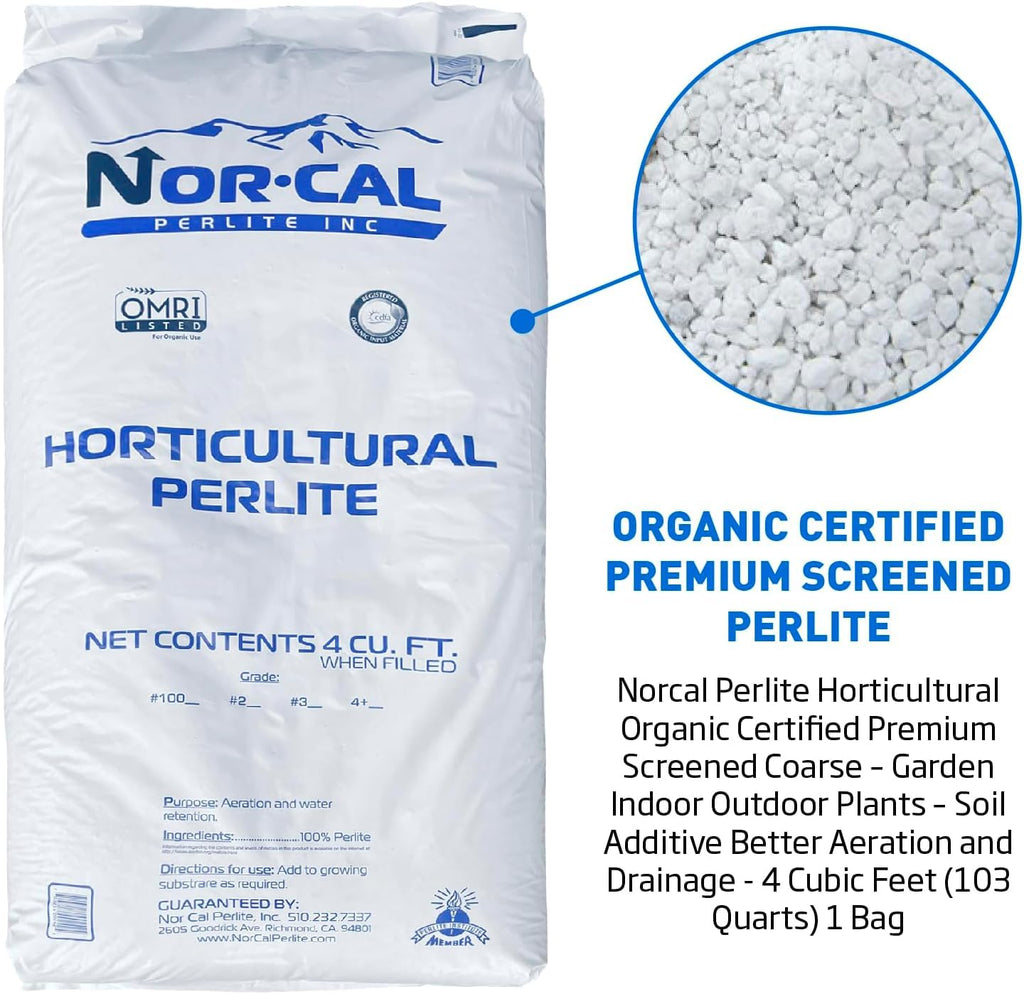 Perlite Horticultural Medium Grade Soil Additive 4 Cubic Feet 1 Bag W862916