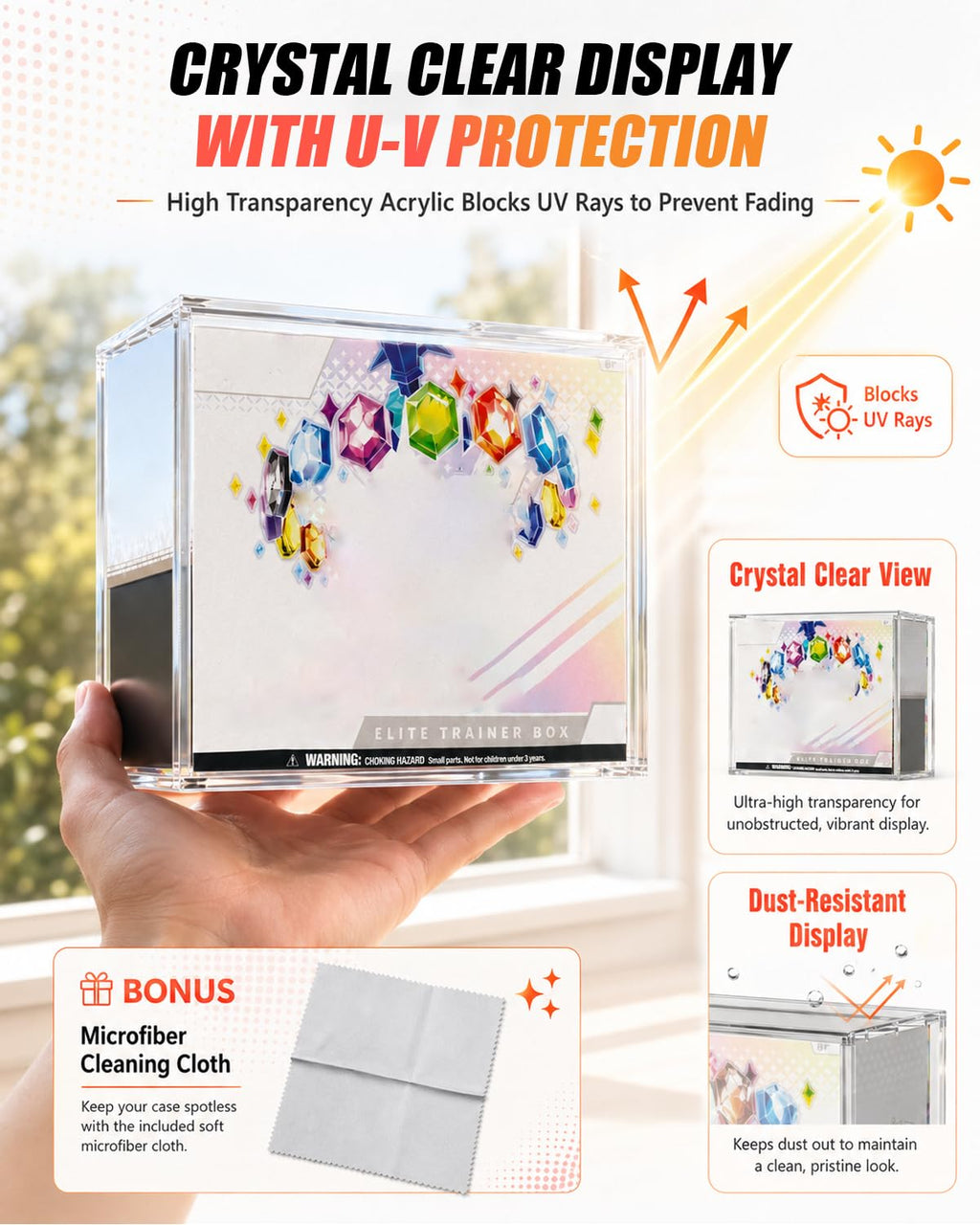 Acrylic ETB Protector Case 3 Pack V651030