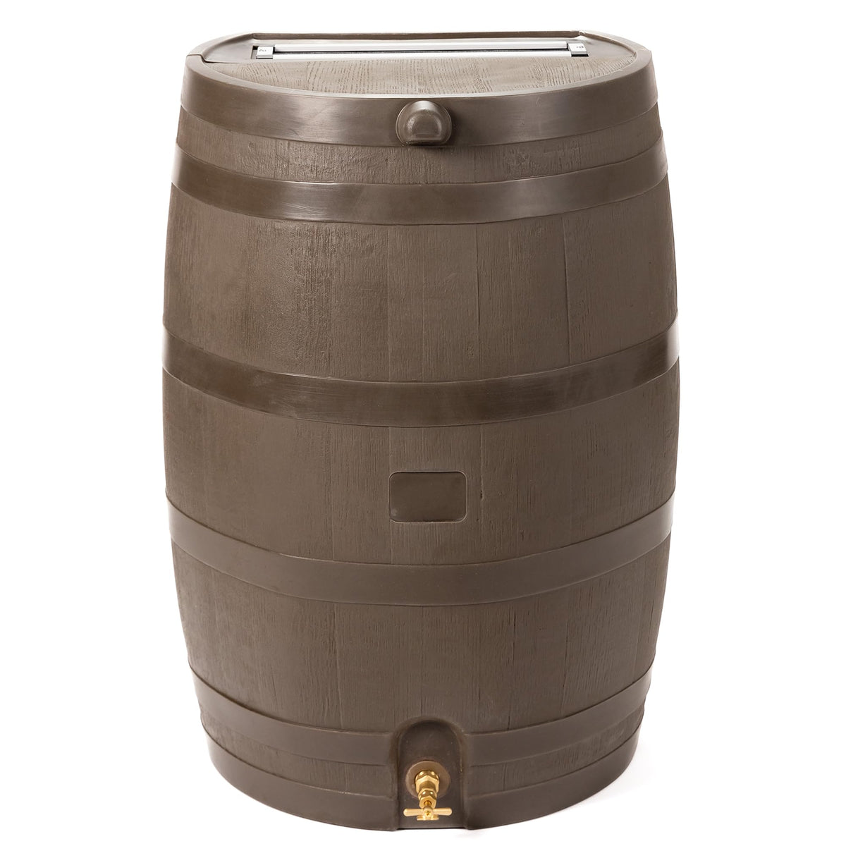 50-Gallon Flat Back Rain Barrel with Brass Spigot Q635