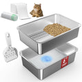L Stainless Steel Sifting Litter Box H225