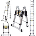 16.5FT Telescoping Ladder with Stabilizer Bar Y442