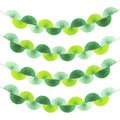 4 Pack Green Paper Fan Garland Hanging Decorations C679
