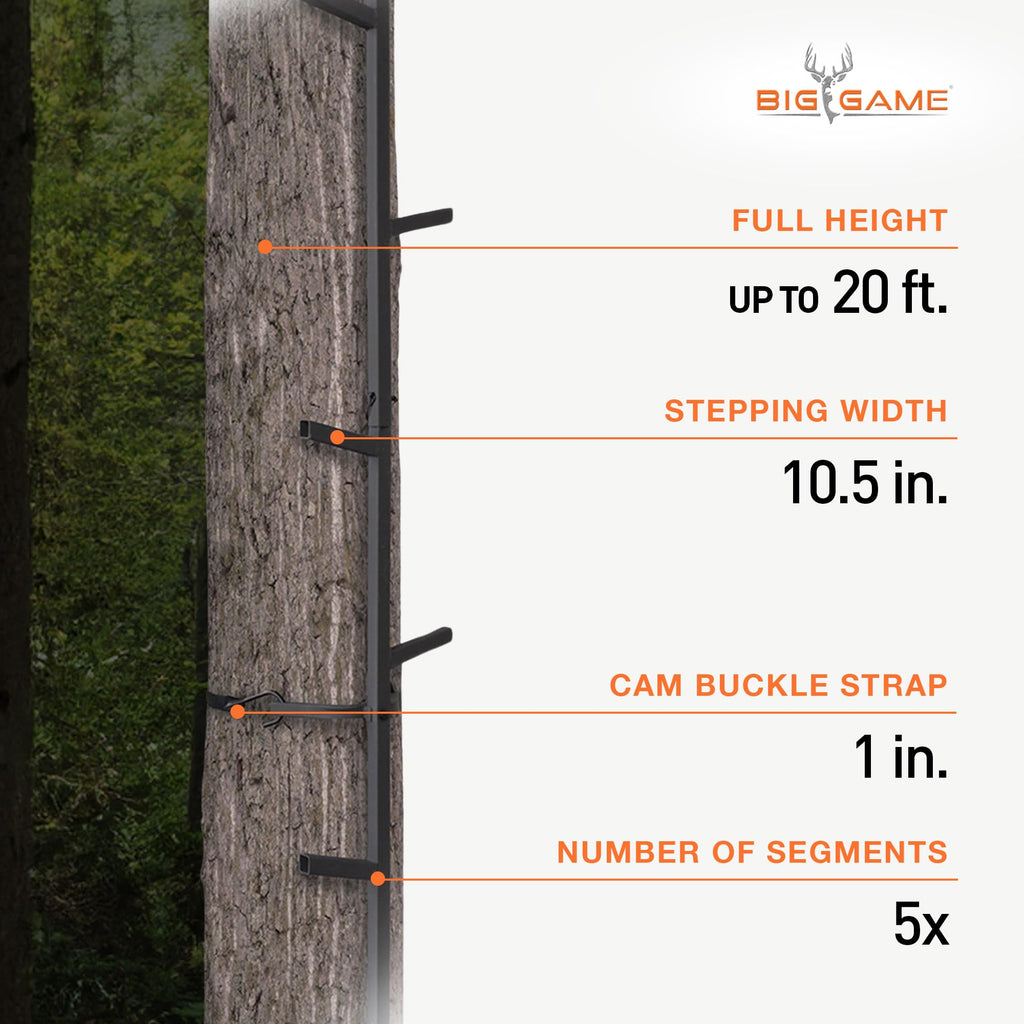 20 Feet Tall Steel Tree Climbing System (2 Pack) F6604