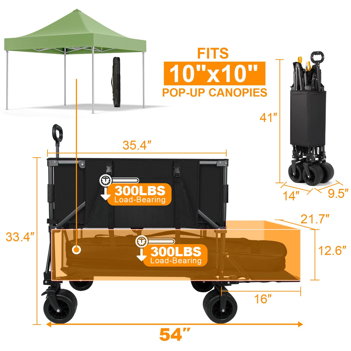 Heavy Duty Collapsible Double Decker Wagon J4225