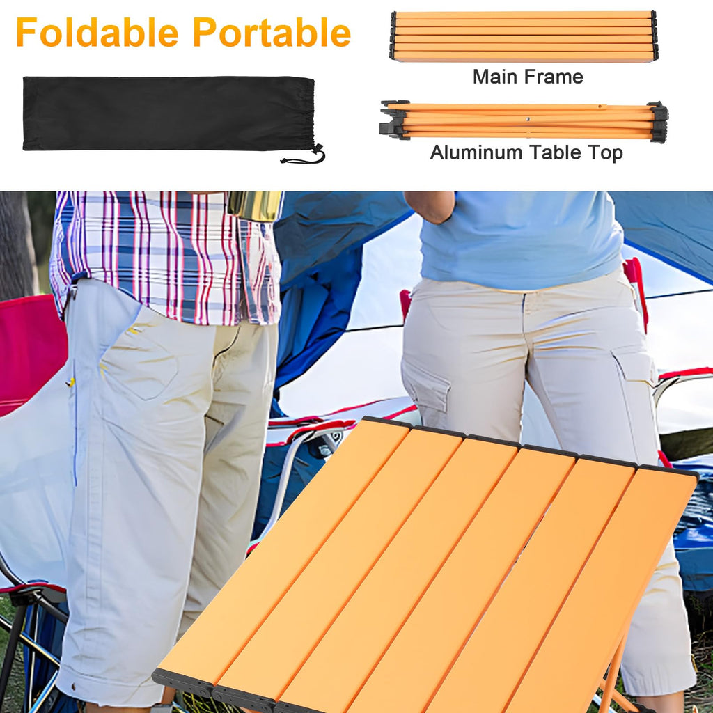 Portable Folding Camping Table Aluminum Top E506515