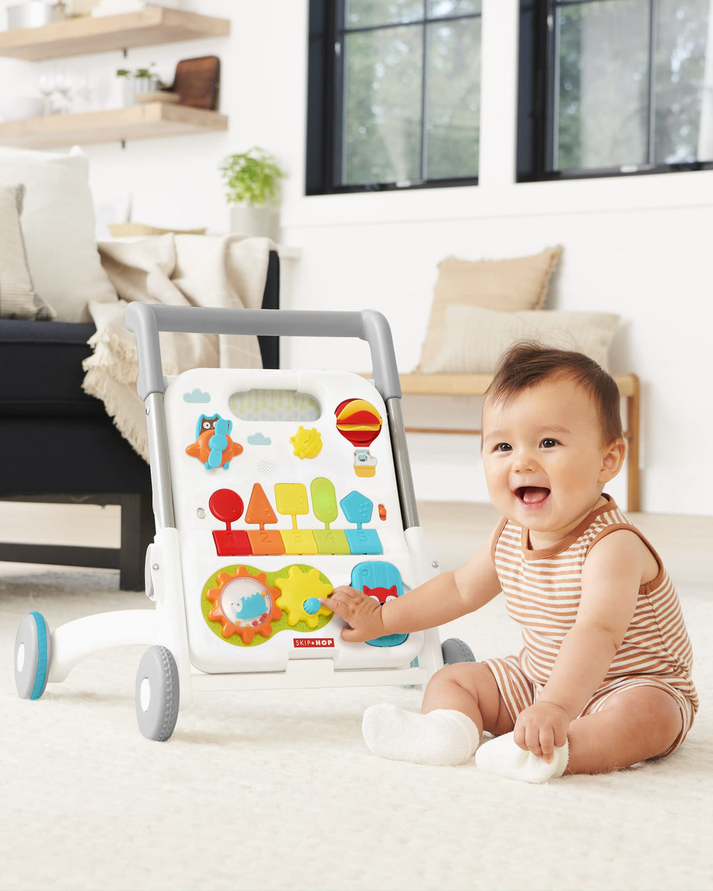 4-in-1 Sit to Stand Baby Walker with 40+ Activities I718824