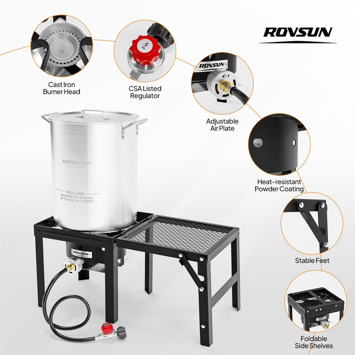 Portable Single Burner Propane Camp Stove O177794