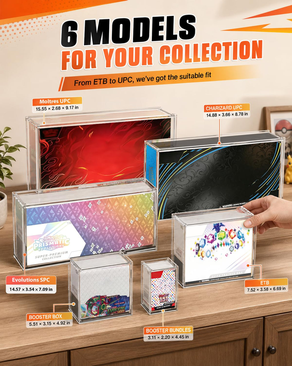 Acrylic ETB Protector Case 3 Pack V651030