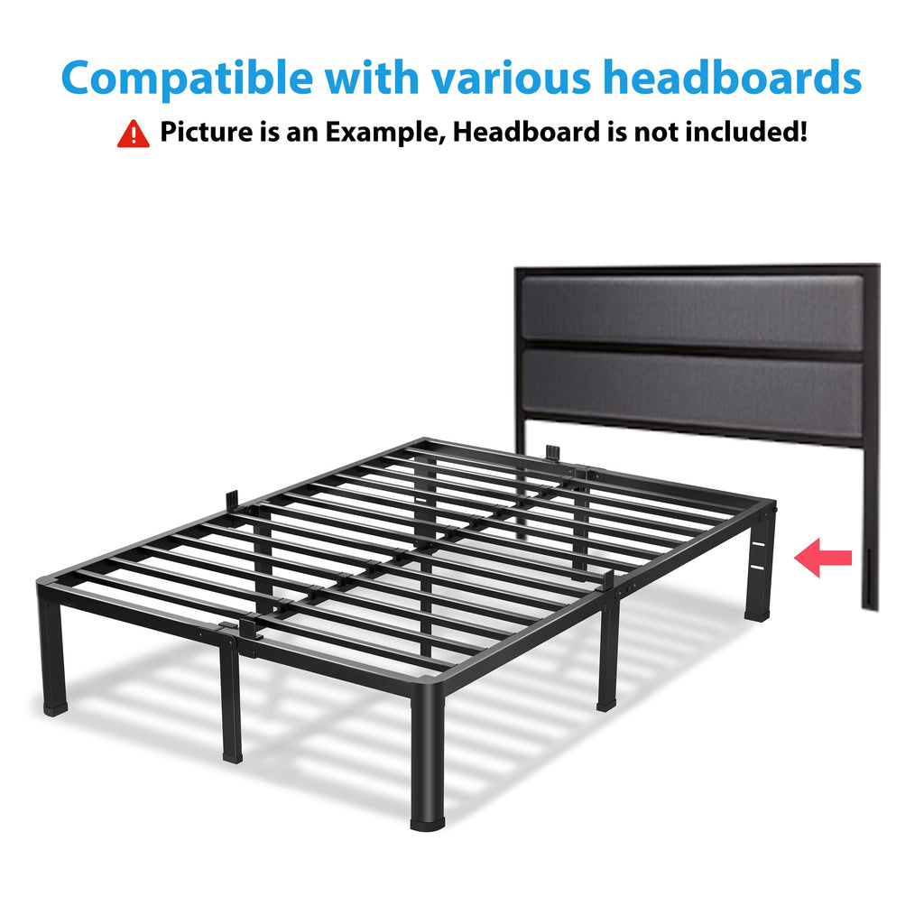 18 Inch Queen Bed Frame with Round Corners M222