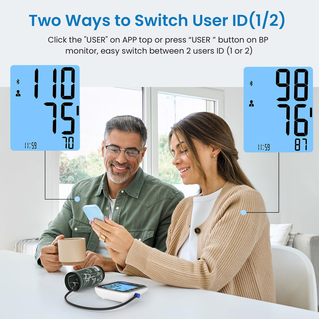 Smart Blood Pressure Monitor with Wide Cuff R957