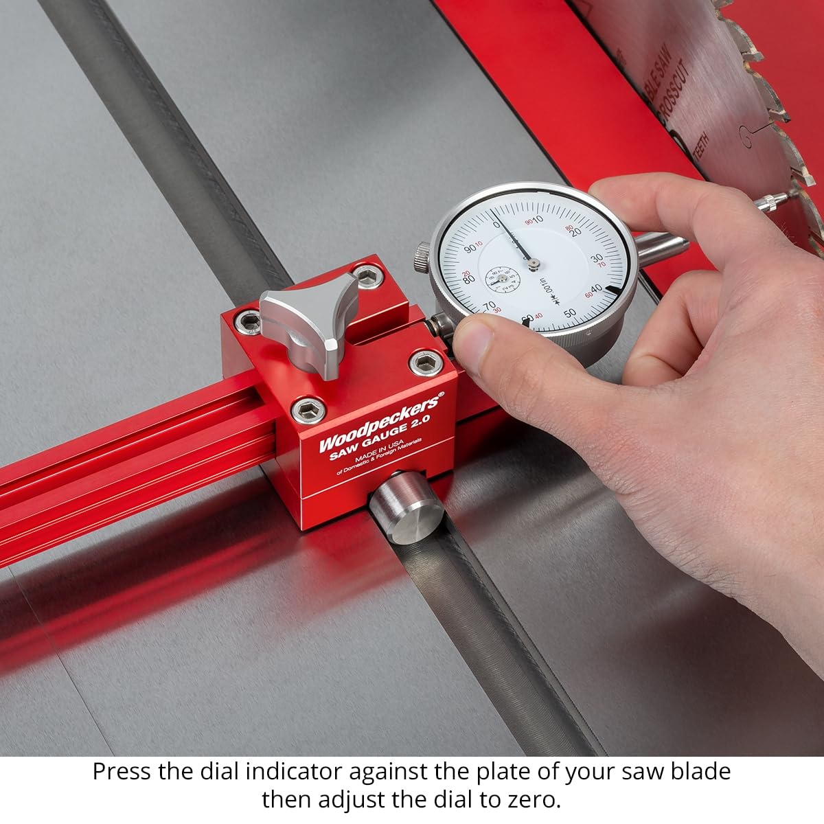 Saw Gauge with Dial Indicator and Extendable Arm F718245