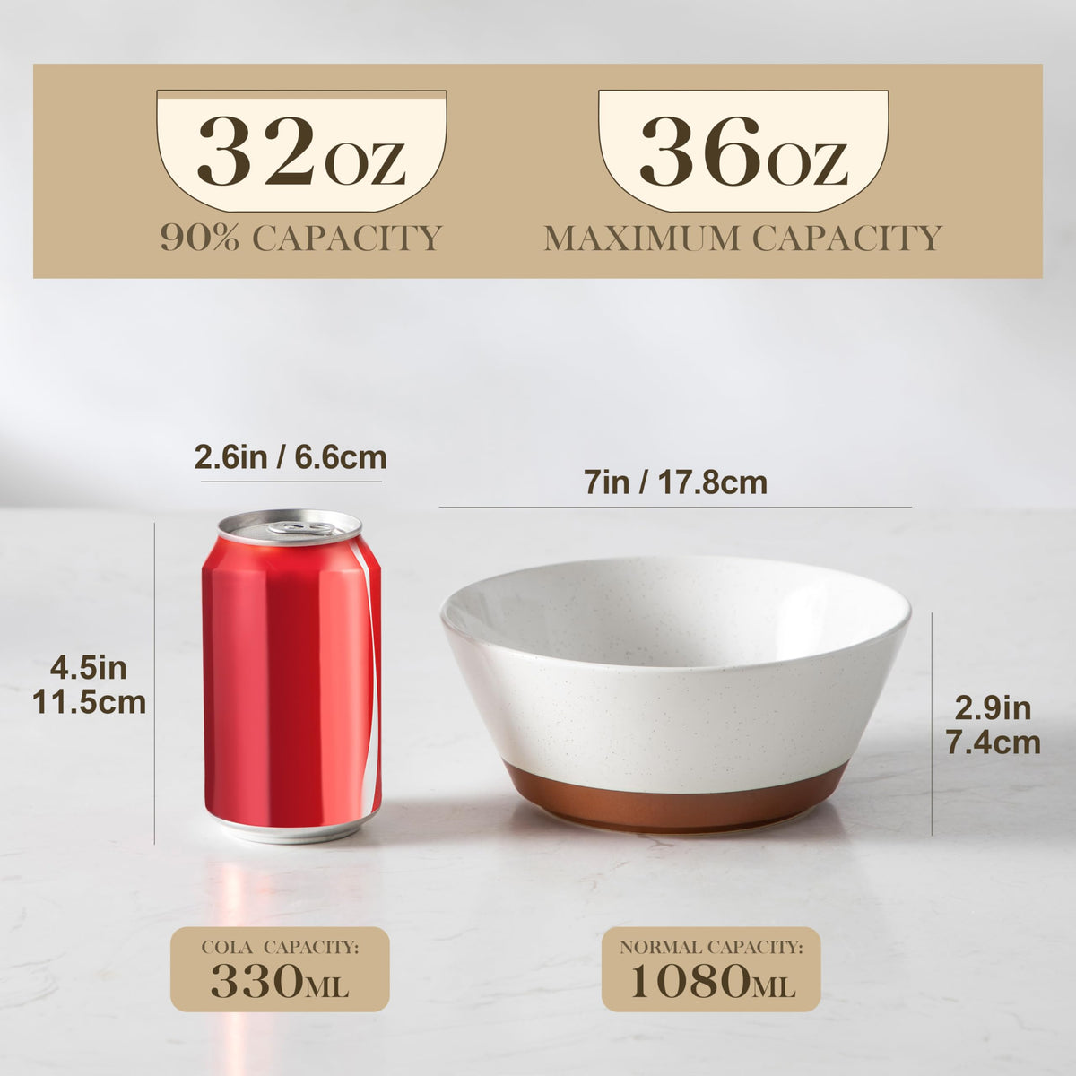 Ceramic Soup Bowls Set of 4 U651