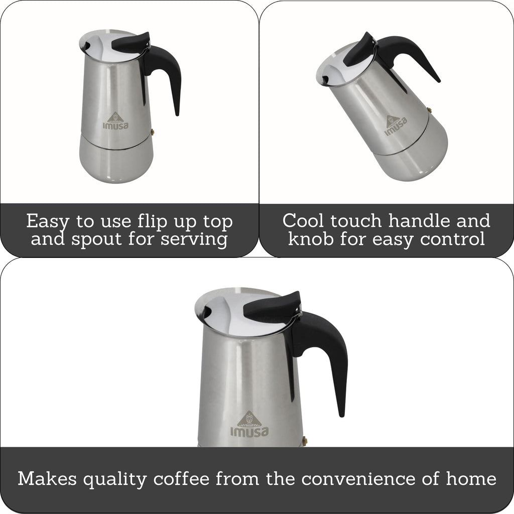 Stainless Steel Stovetop Espresso Coffeemaker 6-Cup Y147353