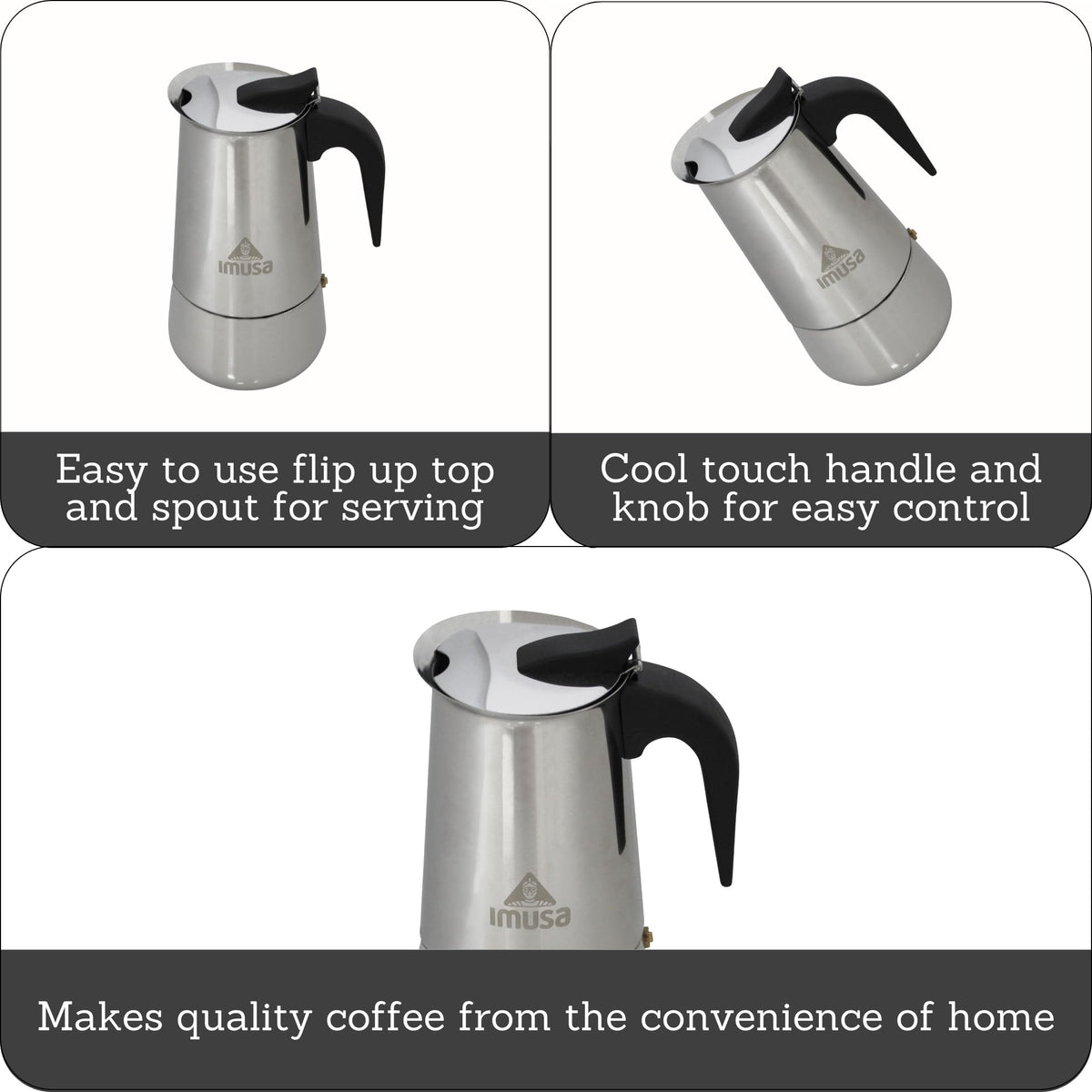 Stainless Steel Stovetop Espresso Coffeemaker 6-Cup Y147353