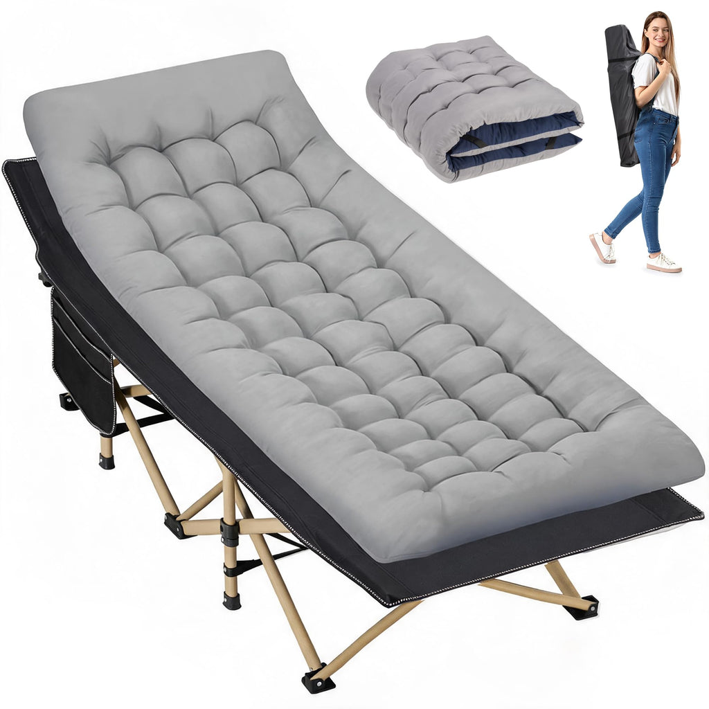 Folding Camping Cot with Mattress C436
