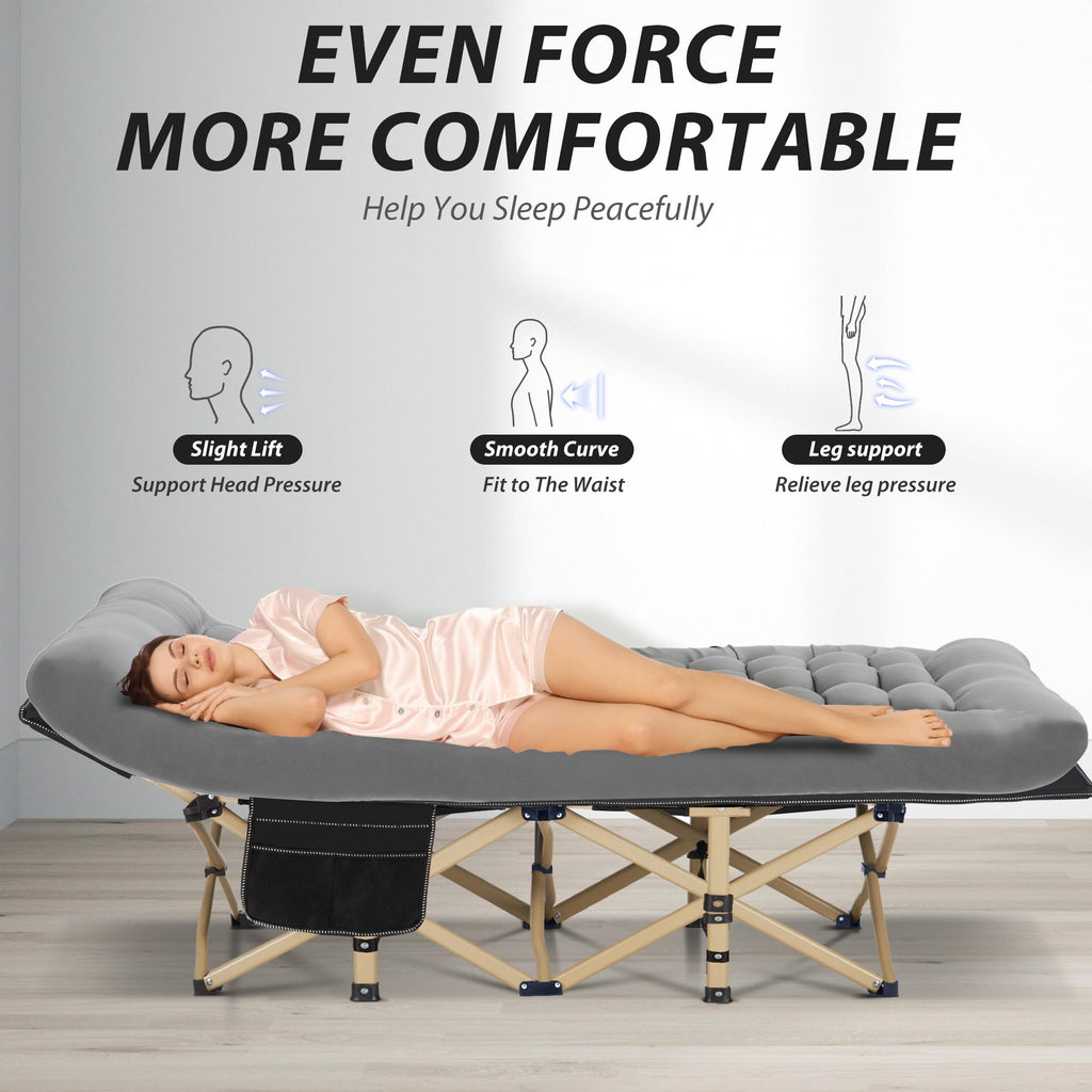 Folding Camping Cot with Mattress C436