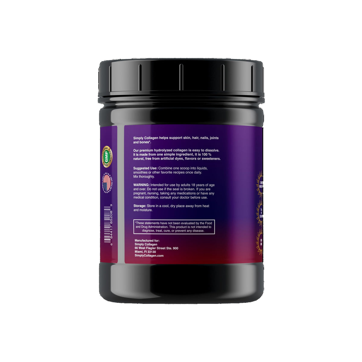 Hydrolyzed Collagen Peptides Powder Unflavored Type I & III 41 Servings W73801
