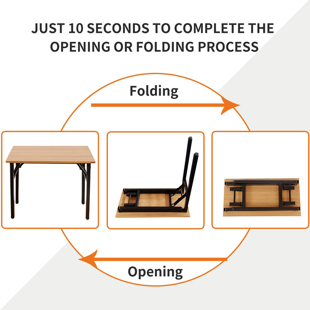 Small Folding Computer Desk 31.5x15.7 Inch Teak E761173