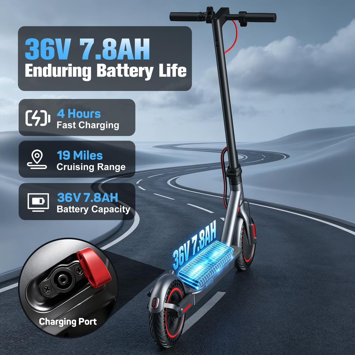 Electric Scooter 500W Motor 8.5'' Tire Y91294