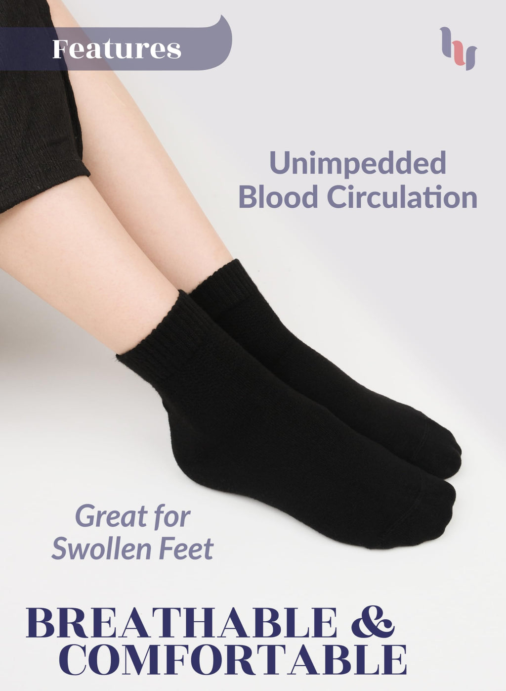 Loose Fit Bamboo Ankle Socks W8629