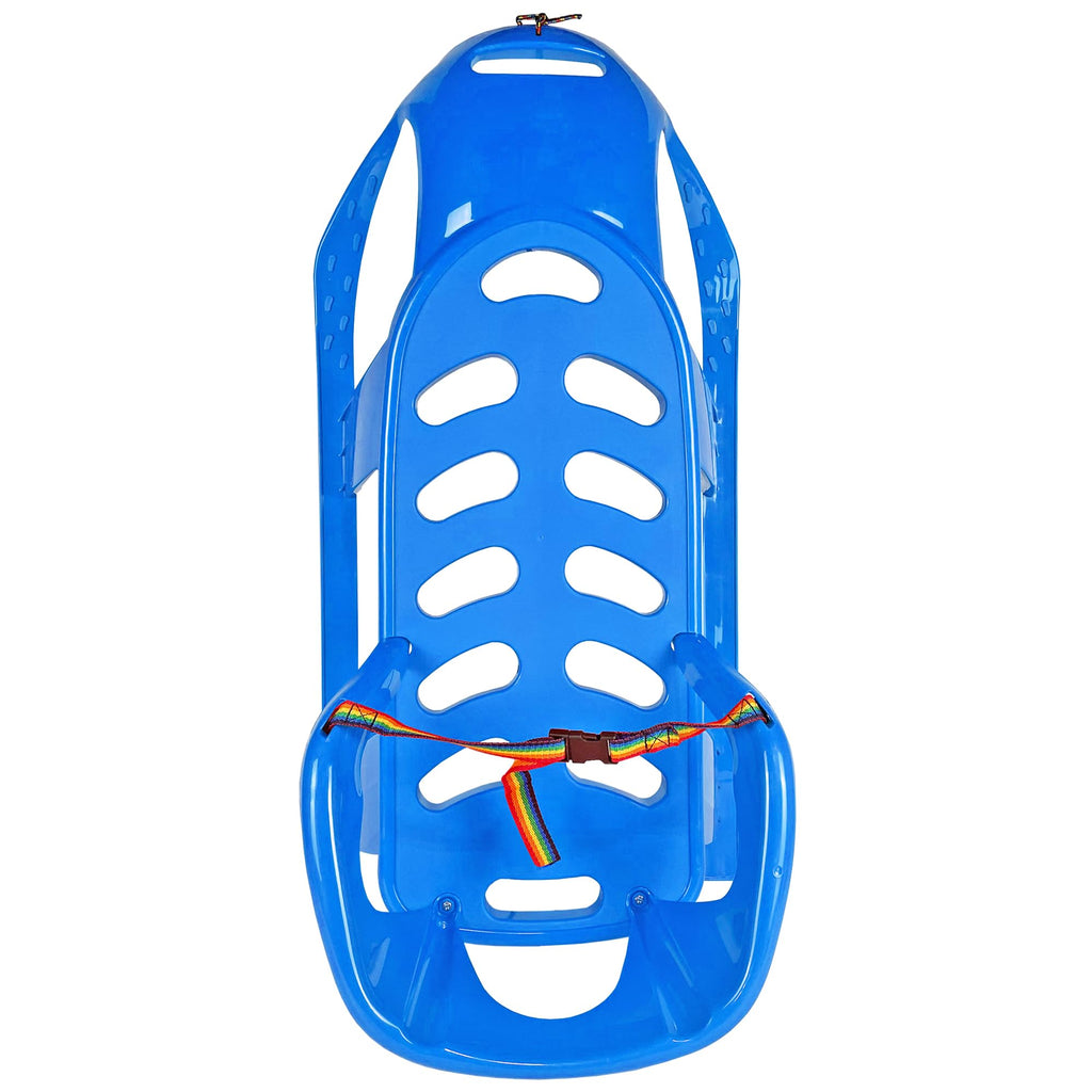 Snow Sled with Pull Rope, Backrest and Safety Belt A2616