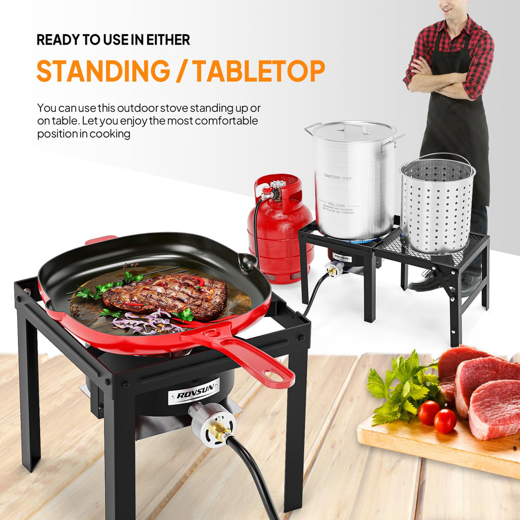 Portable Single Burner Propane Camp Stove O177794