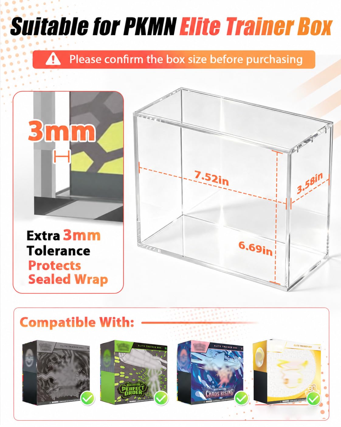 Acrylic ETB Protector Case 3 Pack V651030
