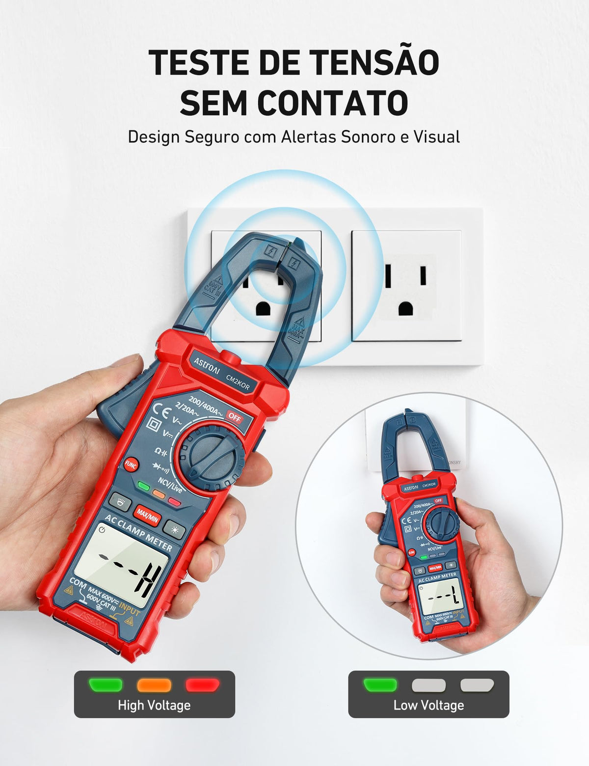 Digital Clamp Meter Multimeter 2000 Counts Auto-ranging B79256