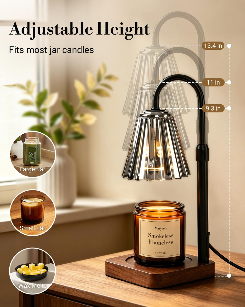 Vintage Candle Warmer Lamp with Timer Dimmer R184