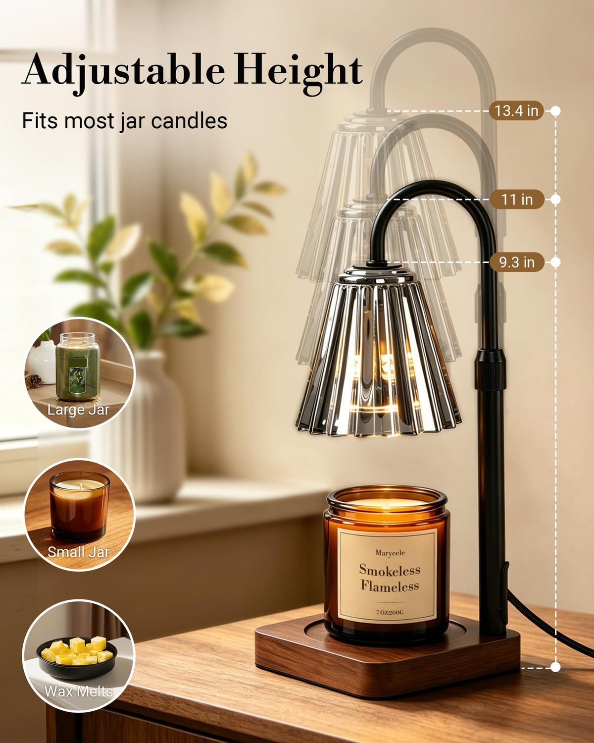 Vintage Candle Warmer Lamp with Timer Dimmer R184