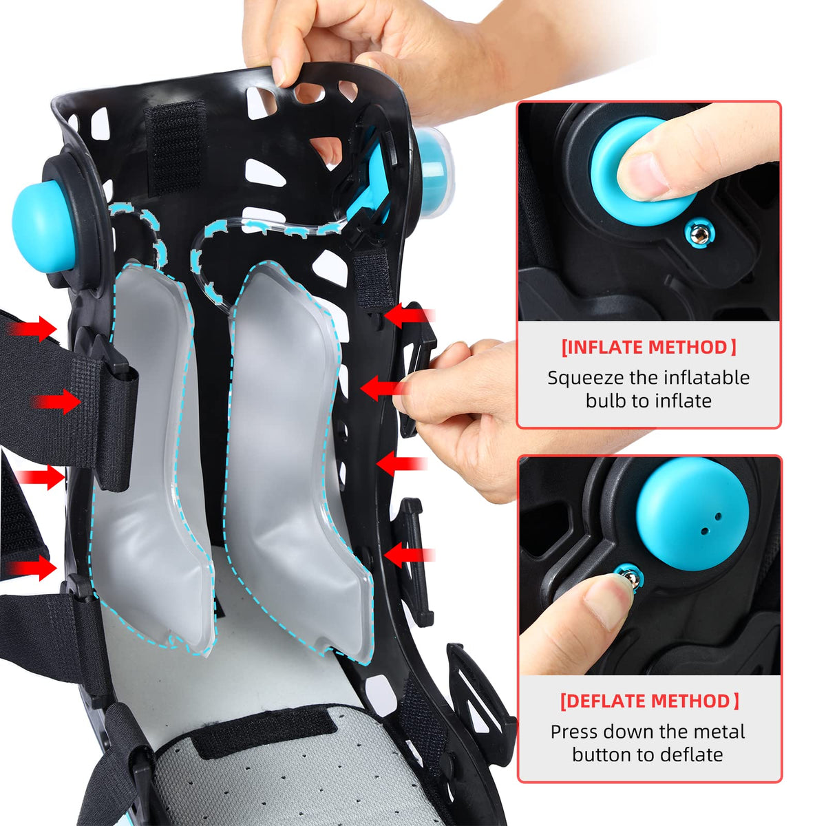 Black Medium Inflatable Walking Boot B85330