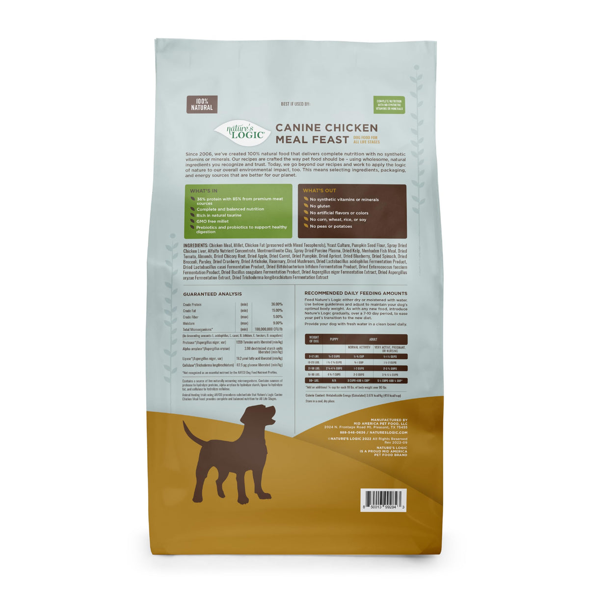 Dry Dog Food Chicken Meal Kibble 4.4 lb T125