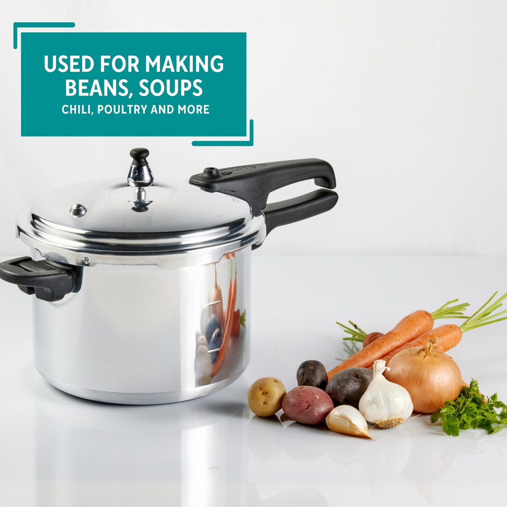 Polished Aluminum 8-Quart Pressure Cooker K501