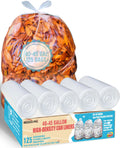 40-45 Gallon Clear Heavy Duty Plastic Trash Bags, 125 Count W11606
