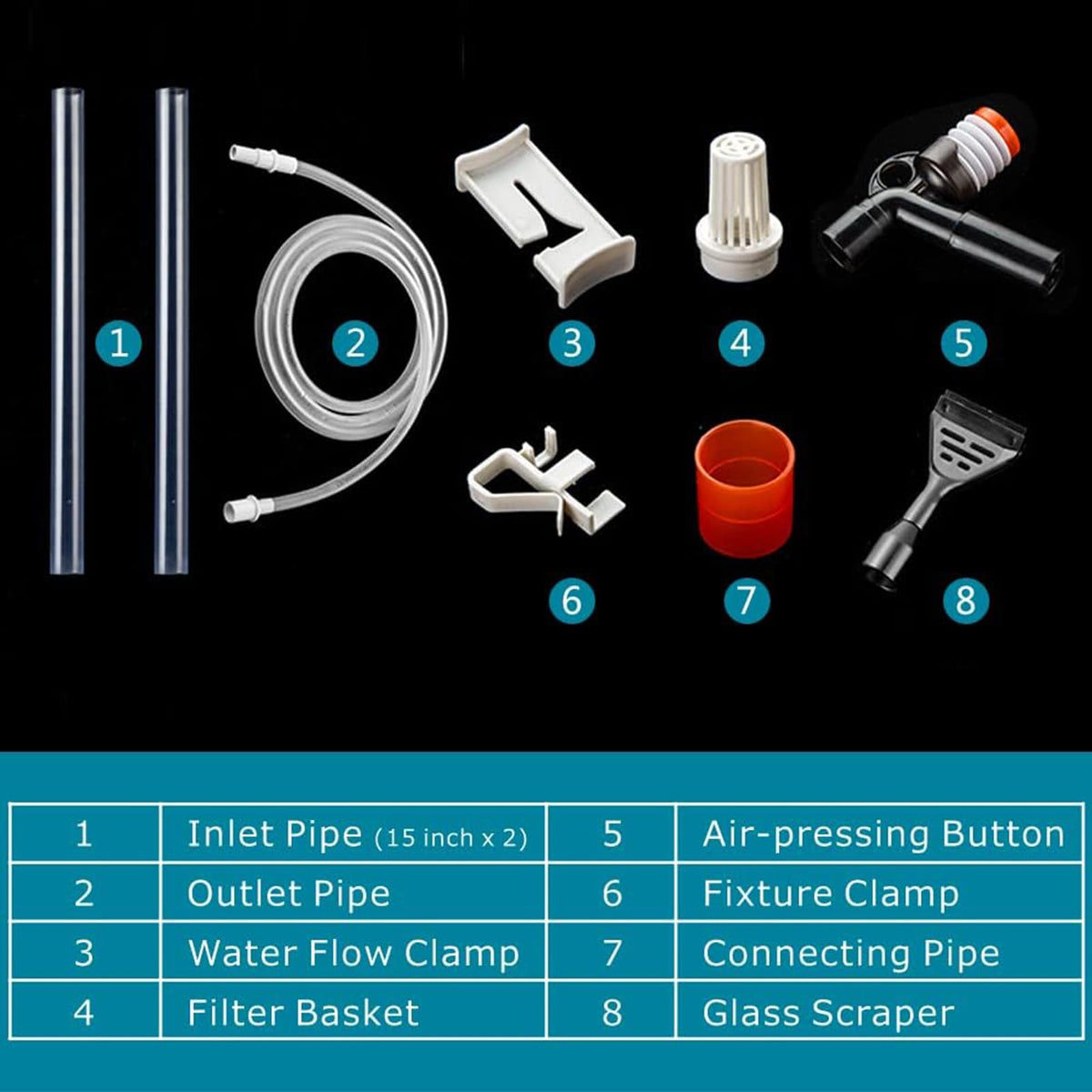 5 in 1 Aquarium Gravel Cleaner Fish Tank Kit V167232