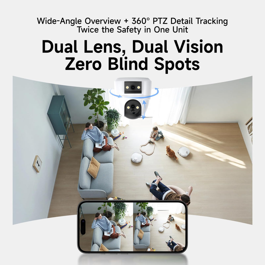 2K Dual Lens Indoor Security Camera E6512