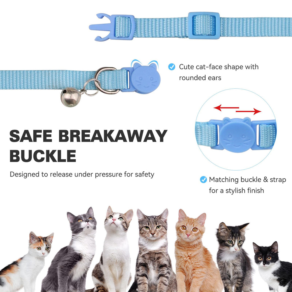 16 PCS Breakaway Cat Collars with Bell Z90295